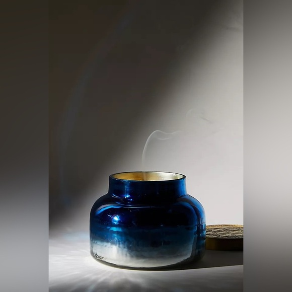 Anthropologie x Capri Blue Volcano Candle in Ombre Faceted Glass Jar | 19 oz. - Picture 2 of 7